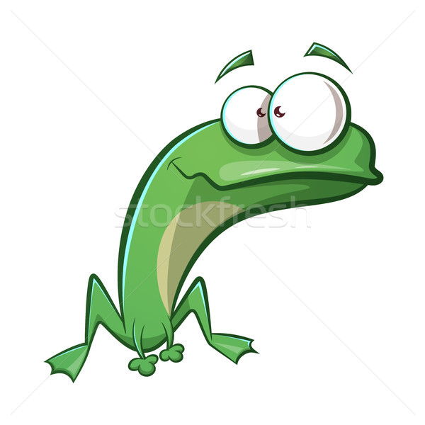 Cute, funny frog cartoon Stock photo © rwgusev