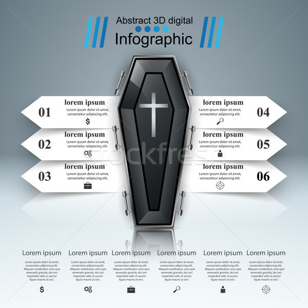 Stock photo: Coffin icon. Business Infographics.