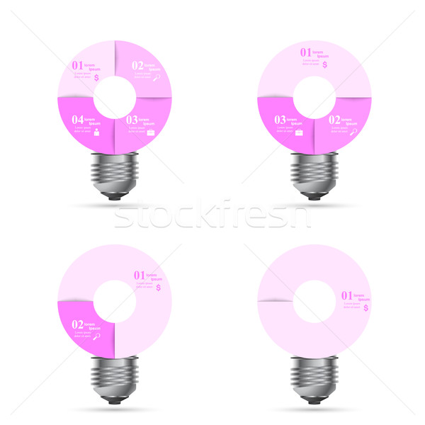 Infographic design. Bulb, Light icon. Stock photo © rwgusev