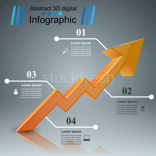 Infographic icons. Arrows icon. Stock photo © rwgusev