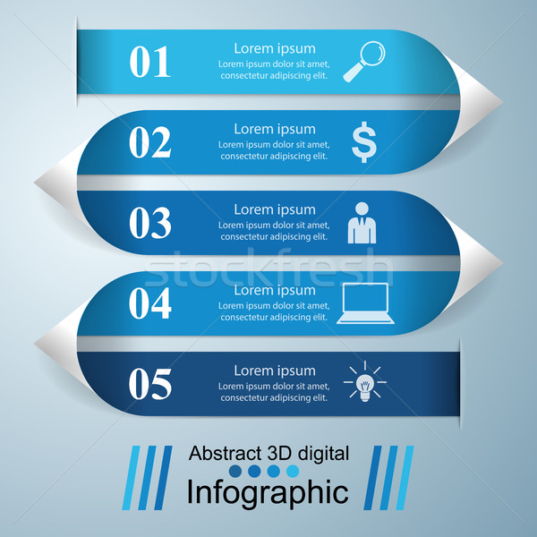 Absztrakt 3D digitális illusztráció infografika üzlet infografika Stock fotó © rwgusev