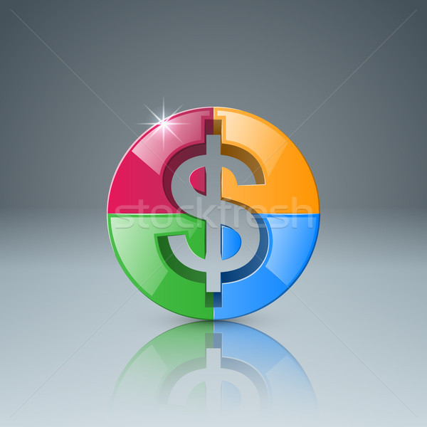 3D Design Dollar Symbol Business Stock foto © rwgusev