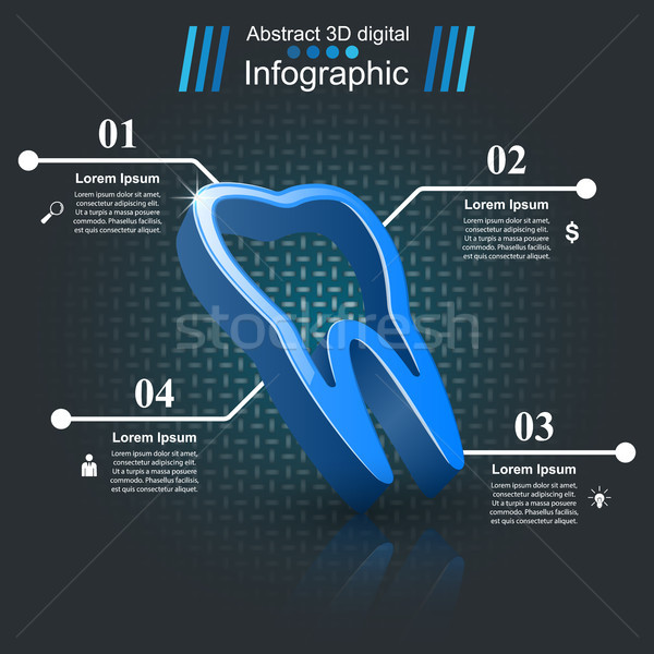 Afaceri infografica dinte icoană origami stil Imagine de stoc © rwgusev