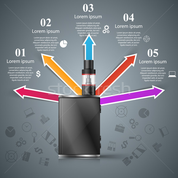 Schädlich Zigarette Rauch Business Infografiken Illustration Stock foto © rwgusev