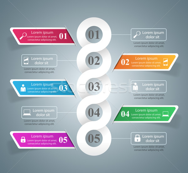 Stockfoto: Abstract · 3D · digitale · illustratie · business · infographics