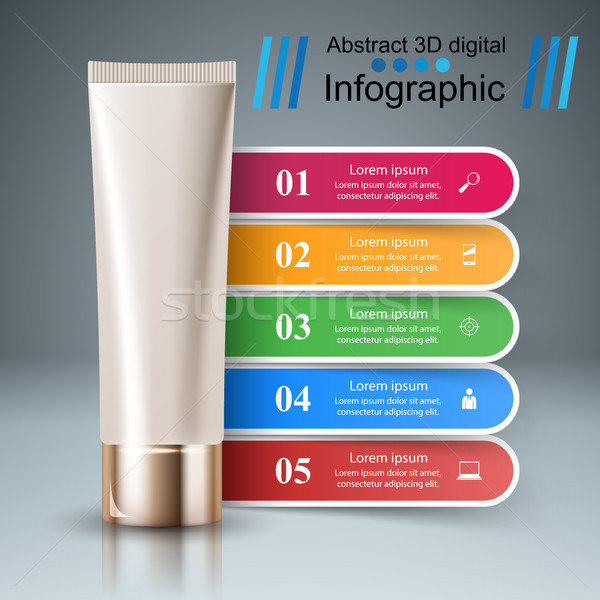 Pasta dentífrica crema tubo negocios infografía vector Foto stock © rwgusev