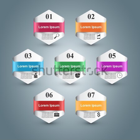 Infographic design. List of 10 items. Stock photo © rwgusev