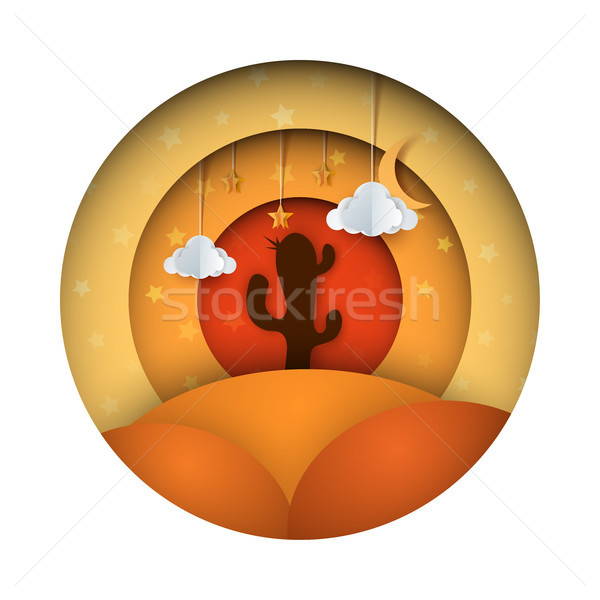 Pustyni papieru ilustracja wektora eps 10 Zdjęcia stock © rwgusev