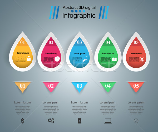 Tik icon business infographics illustratie Stockfoto © rwgusev