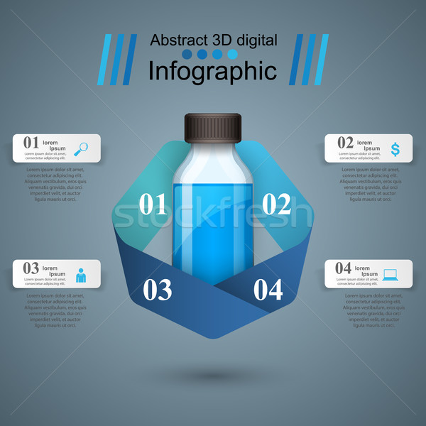 Business Infographics. Medicine bottles,  Recipe icon. Stock photo © rwgusev