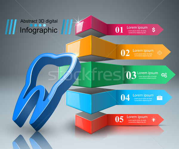 Business Infographics. Tooth icon. Stock photo © rwgusev