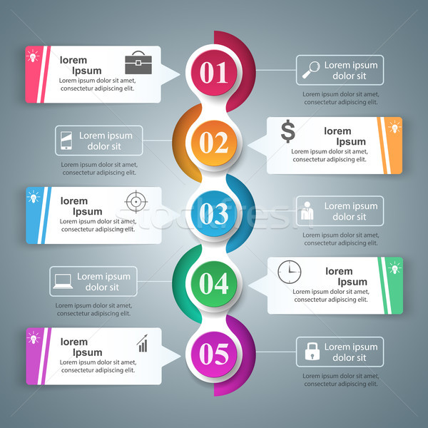 Absztrakt 3D digitális illusztráció infografika üzlet infografika Stock fotó © rwgusev