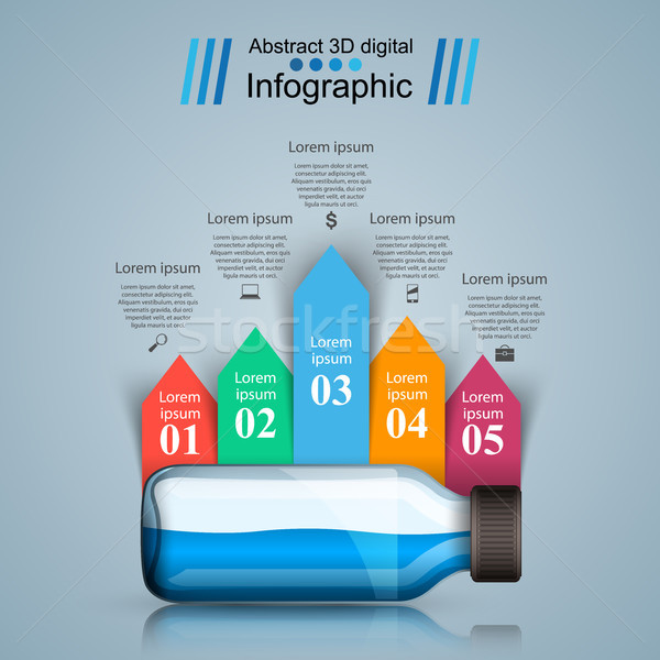 Business Infographics. Medicine bottles,  Recipe icon. Stock photo © rwgusev