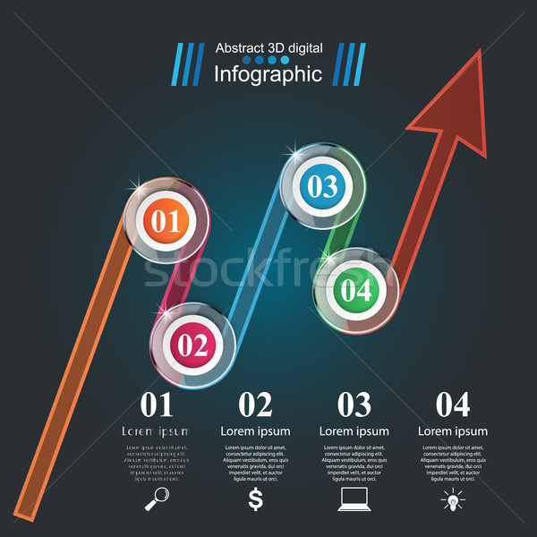 Infographic icons. Arrows icon. Stock photo © rwgusev