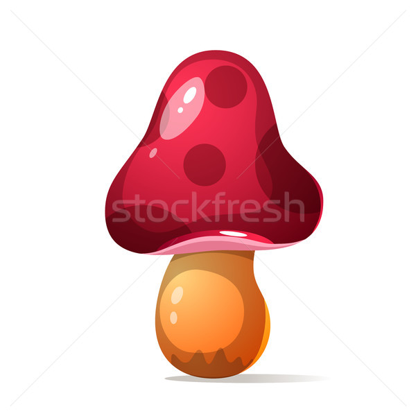 Cartoon champignon illustratie schaduw vector eps10 Stockfoto © rwgusev