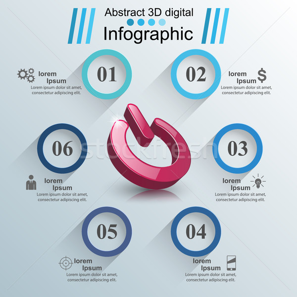 Kapcsoló ikon absztrakt üzlet infografika el Stock fotó © rwgusev