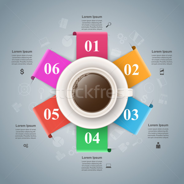 Kist icon business infographics logo origami Stockfoto © rwgusev