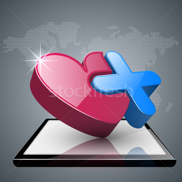 Health icon. 3D Medical infographic. Stock photo © rwgusev