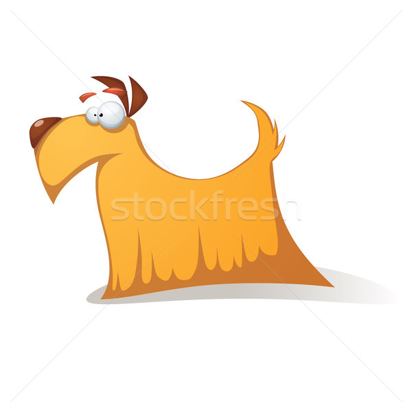 Сток-фото: Crazy · желтый · собака · смешные · Cartoon