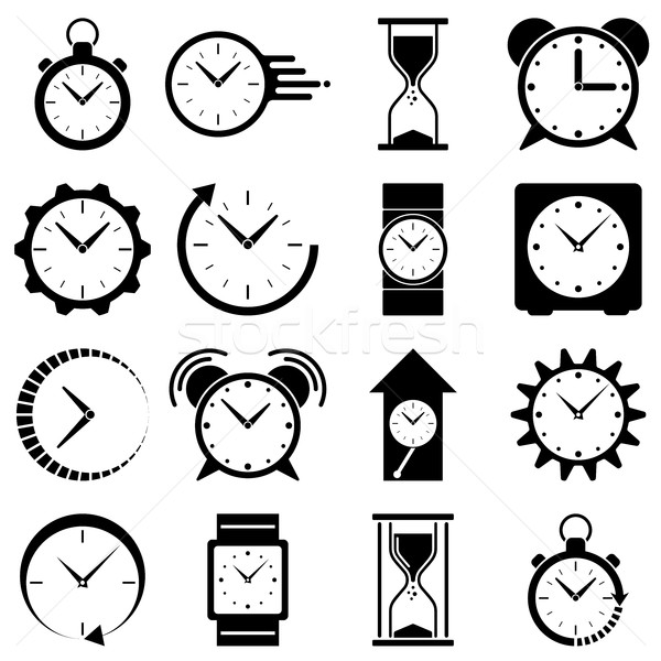 Watch icon. Clock logo. Stock photo © rwgusev