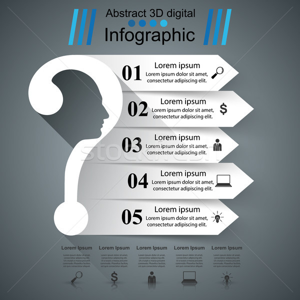 Сток-фото: бизнеса · Инфографика · вопросительный · знак · маркетинга · цвета · информации