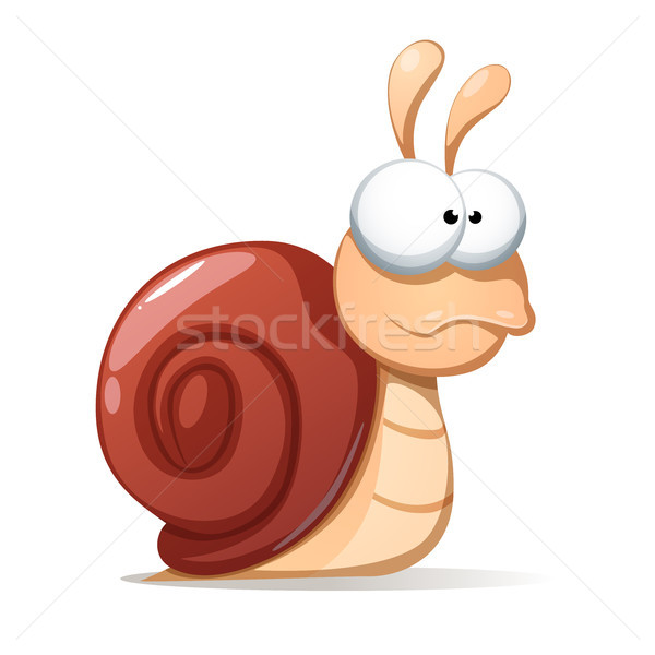 Funny cute Schnecke Illustration Vektor eps10 Stock foto © rwgusev