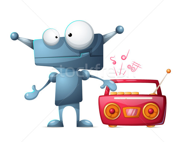 Robot listens to music. Stock photo © rwgusev