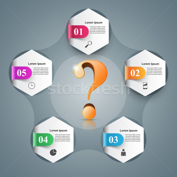 Business infographics. Question mark. Stock photo © rwgusev