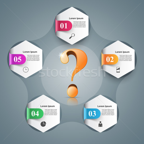 Сток-фото: бизнеса · Инфографика · вопросительный · знак · маркетинга · цвета · информации