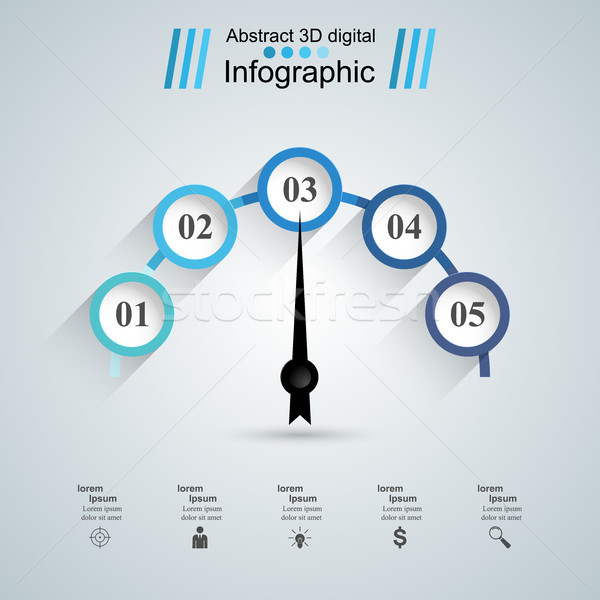 ストックフォト: 抽象的な · 3D · デジタルイラストレーション · インフォグラフィック · 計 · アイコン