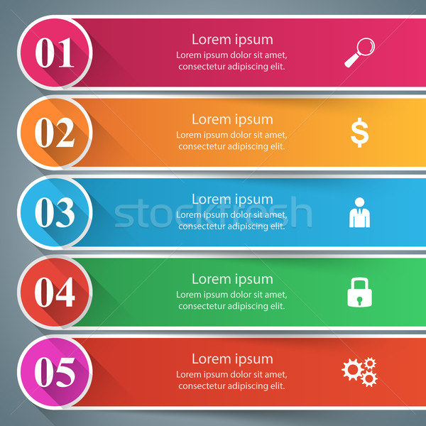 üzlet infografika origami stílus 3D infografika Stock fotó © rwgusev