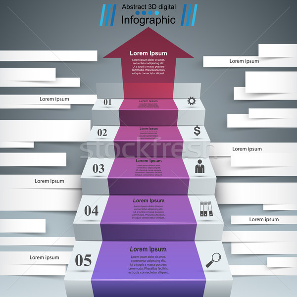 [[stock_photo]]: Infographie · up · échelle · succès · affaires · escalier