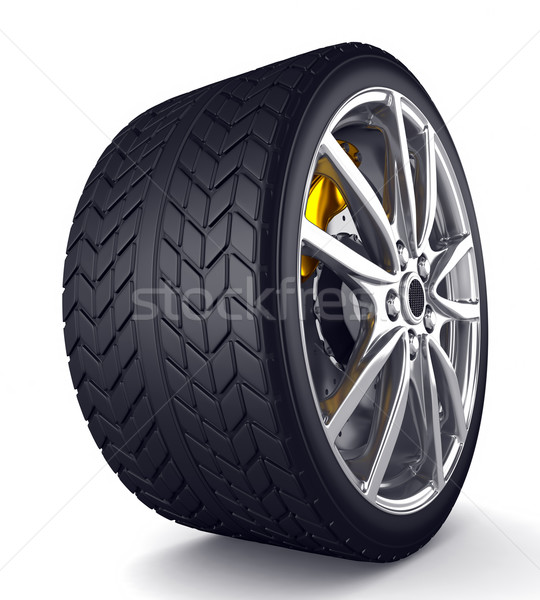 Stock photo: Tire and alloy wheel