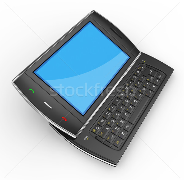 Black mobile smart phone. Stock photo © rzymu