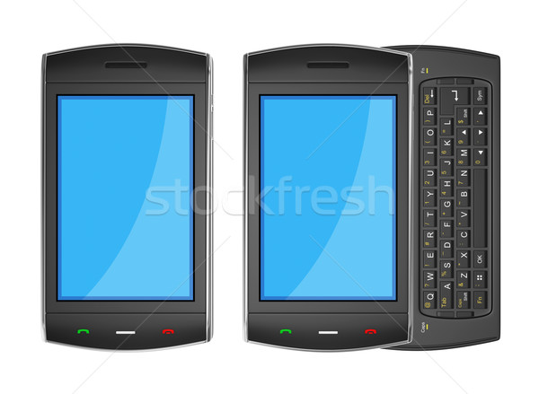 Black mobile smart phone. Stock photo © rzymu