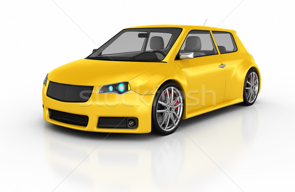 Sportwagen 3d render Design Metall Geschwindigkeit schwarz Stock foto © rzymu