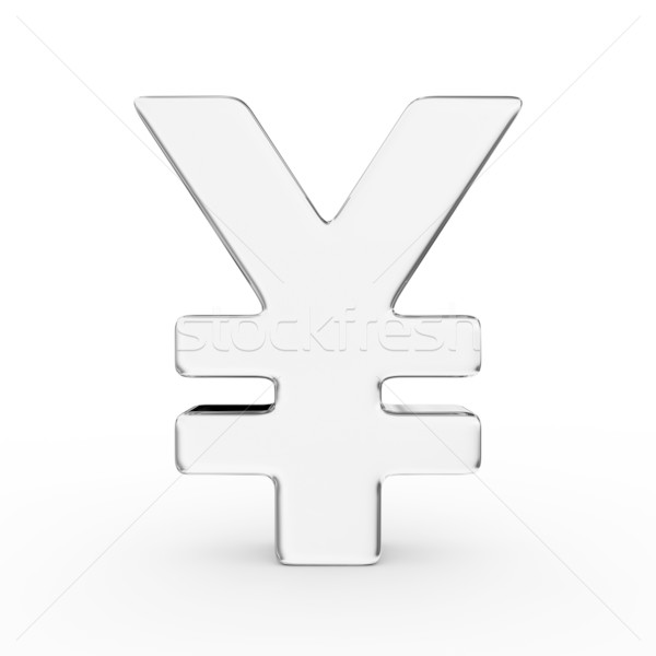 Yen segno rendering 3d business metal finanziare Foto d'archivio © rzymu