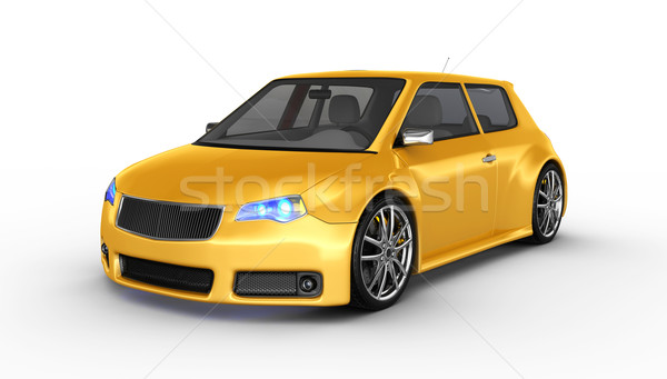 Coche deportivo 3d diseno metal velocidad negro Foto stock © rzymu