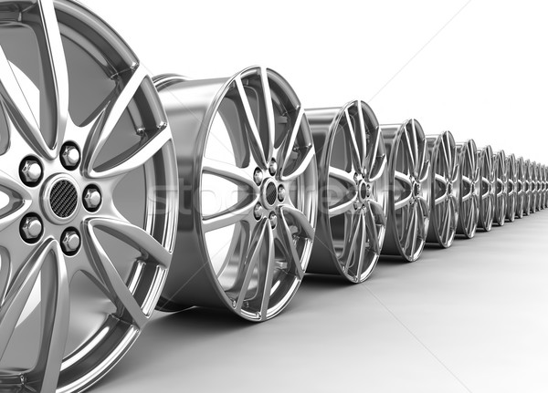 Stock photo: Tire with alloy wheel