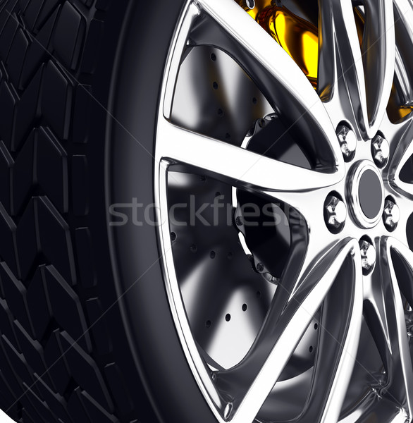 шин сплав колесо 3d визуализации автомобилей спорт Сток-фото © rzymu