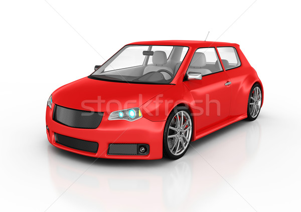 Sportwagen 3d render Design Metall Geschwindigkeit schwarz Stock foto © rzymu