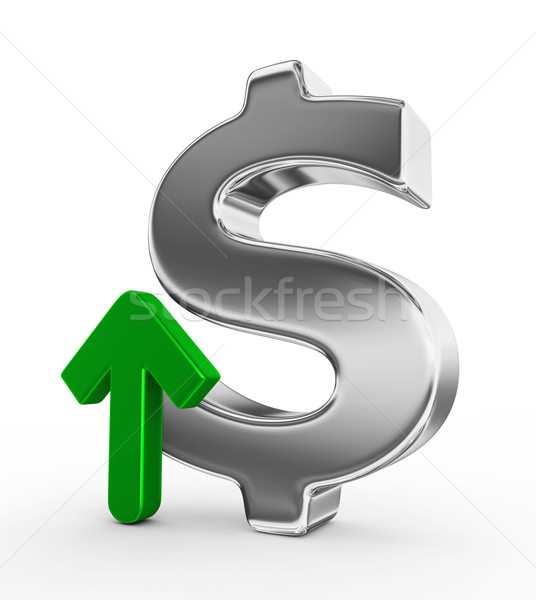 доллара валюта 3d визуализации деньги знак рынке Сток-фото © rzymu