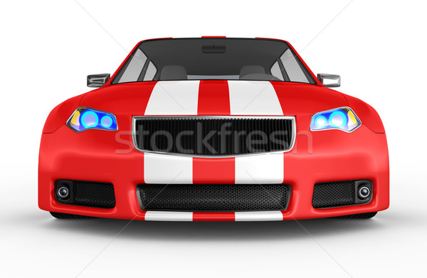 Spor araba 3d render dizayn Metal hızlandırmak siyah Stok fotoğraf © rzymu
