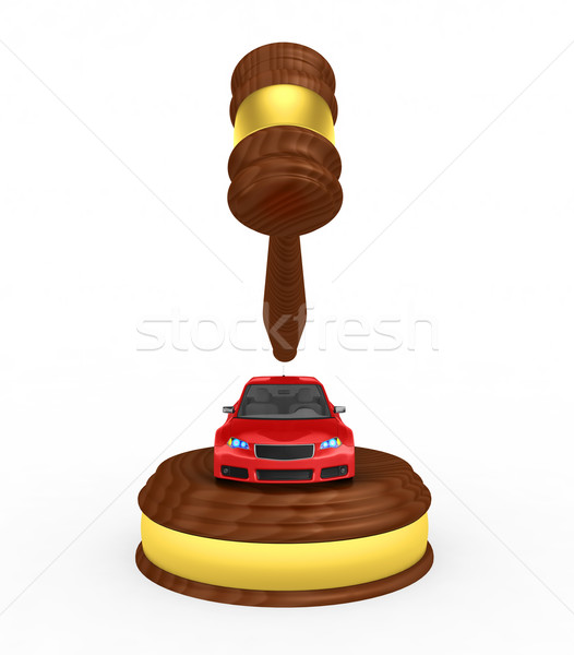 Gavel and car Stock photo © rzymu