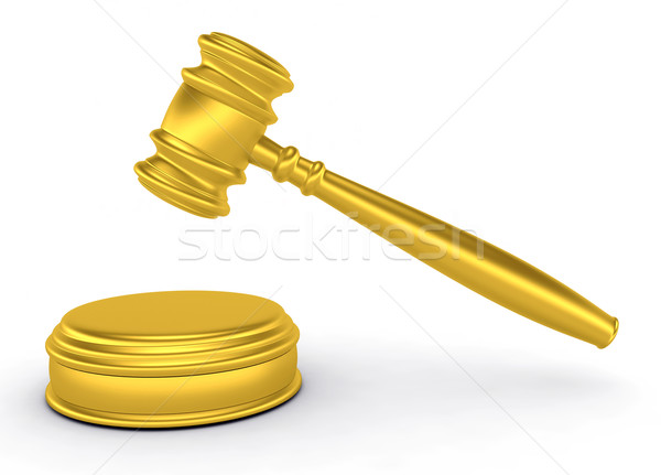 Hammer 3d render Hintergrund Gerechtigkeit Rechtsanwalt weiß Stock foto © rzymu