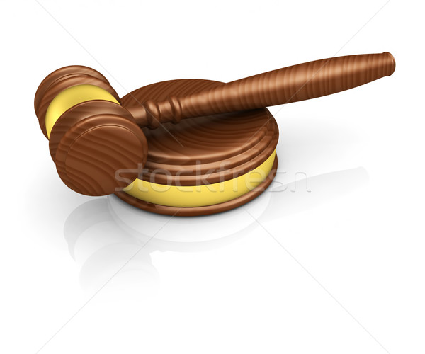 молоток 3d визуализации фон правосудия адвокат белый Сток-фото © rzymu