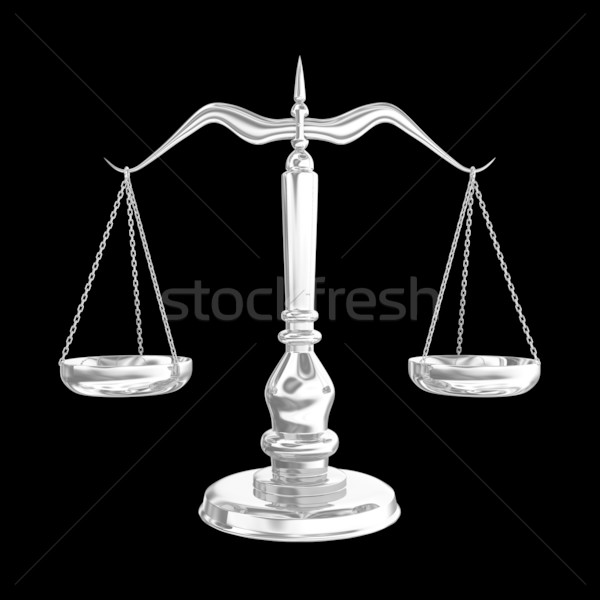 Schaal 3d render justitie rechter criminaliteit gewicht Stockfoto © rzymu