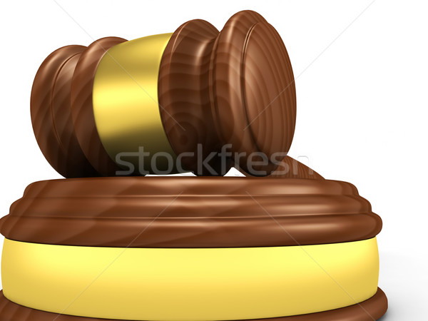 молоток 3d визуализации фон правосудия адвокат белый Сток-фото © rzymu