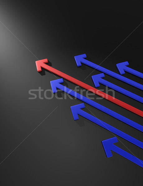 ストックフォト: 矢印 · 3dのレンダリング · フレーム · 芸術 · オレンジ · 青