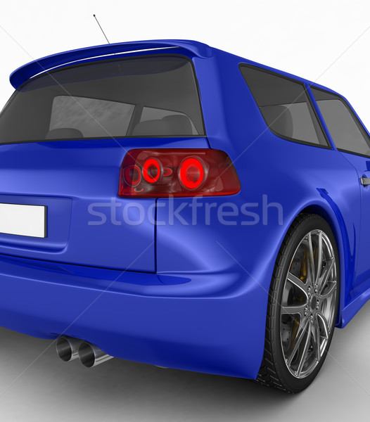 Spor araba 3d render dizayn Metal hızlandırmak siyah Stok fotoğraf © rzymu